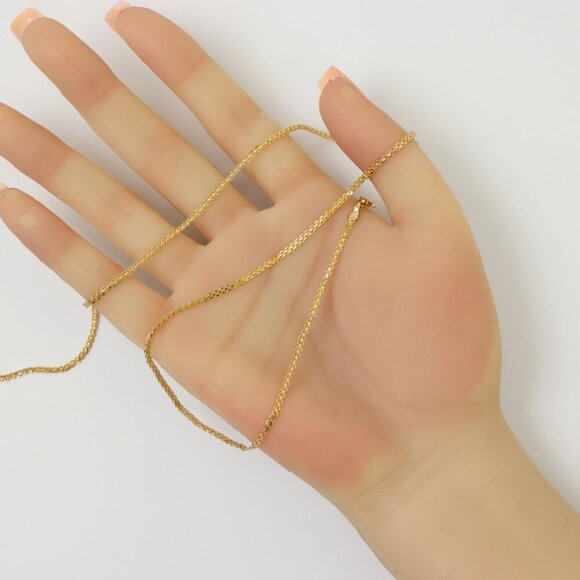 "Classic Curb Chain Rose Gold Necklace Everyday Elegance, XPNL0141 - Picture 2 of 11